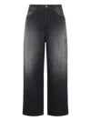 Acne Studios Trafalgar Wide Leg Jeans With Faded Effect In Black