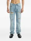 Acne Studios Distressed Jeans In Blue