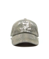 Acne Studios Distressed Logo Baseball Cap In Gray
