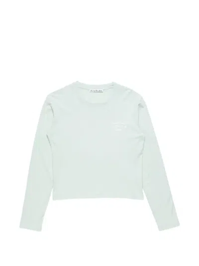 Acne Studios Distressed Logo T-shirt In Blau