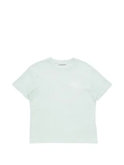 Acne Studios Distressed Logo T-shirt In Grün