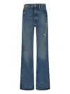 Acne Studios Distressed Mid-rise Jeans In Vintage Blue