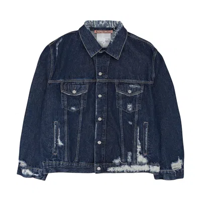 Pre-owned Acne Studios Distressed Oversize Denim Jacket 'blue' | Men's Size L