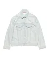 Acne Studios Distressed Panelled Denim Jacket In White