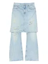 Acne Studios Distressed Panelled Jeans In Blue