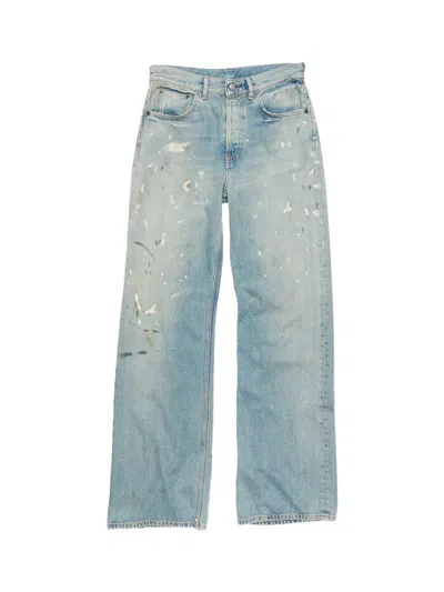 Acne Studios Distressed Regular-fit Jeans In Blue