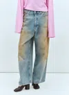 Acne Studios Distressed Super Baggy Jeans In Blue
