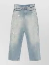 Acne Studios Regular Fit Five-pocket Distressed Jeans 2021 In Blue