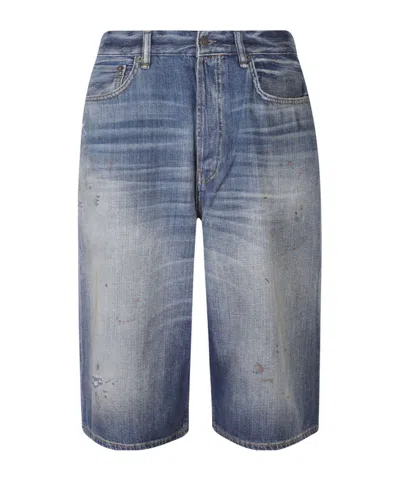 Acne Studios Distressed Wide-leg Jeans In Blue