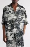 Acne Studios Man Multicolor Shirts In Light Grey/black