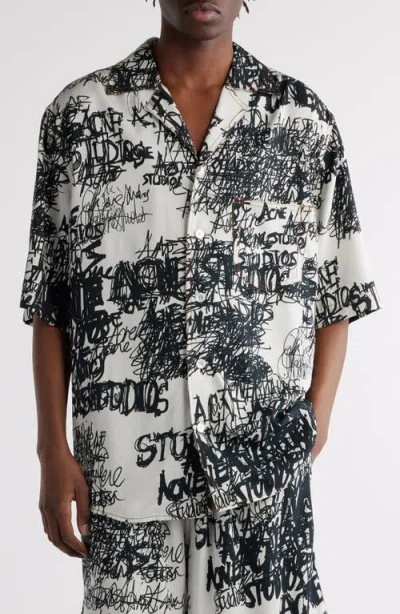 Acne Studios Man Multicolor Shirts In Lgreyblack