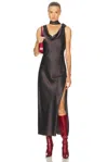 Acne Studios Dotti Silk Slip Dress In Black