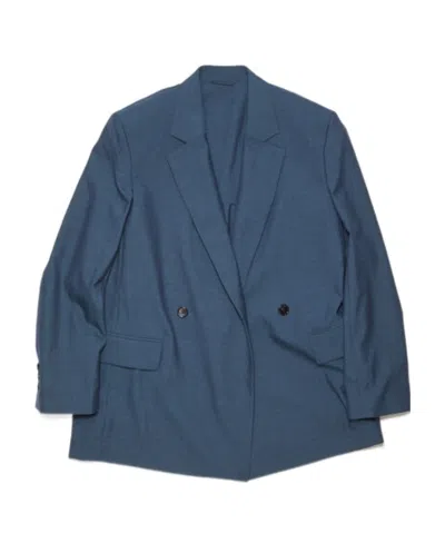 Acne Studios Double-breasted Blazer In Blue