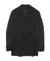 Acne Studios Double-breasted Cotton-blend Blazer In Black