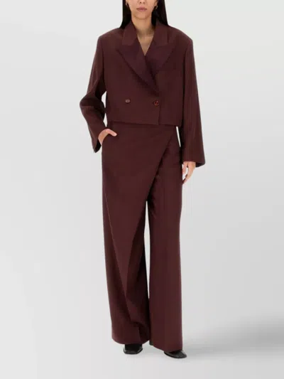 ACNE STUDIOS DOUBLE BREASTED CROPPED WOOL BLEND JACKET