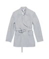 Acne Studios Double-breasted Herringbone Blazer In Gray
