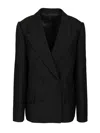 Acne Studios Double-breasted Wool Suit Jacket In Black
