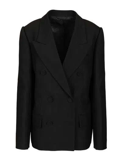 ACNE STUDIOS DOUBLE-BREASTED JACKET JACKETS BLACK