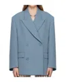 Acne Studios Double-breasted Button-fastening Jacket In Blue