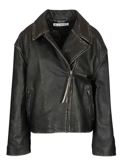 ACNE STUDIOS DOUBLE BREASTED LEATHER JACKET