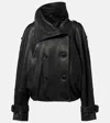 Acne Studios Double-breasted Leather Jacket In Black