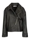 Acne Studios Double Breasted Leather Jacket Jackets Black