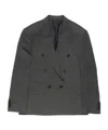 Acne Studios Double-breasted Pinstripe Jacket In Gray