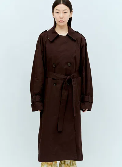 Acne Studios Double-breasted Trench Coat In Brown