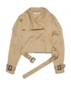 Acne Studios Double-breasted Trench Jacket In Nude
