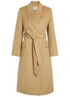 Acne Studios Double-breasted Wool-blend Trench Coat In Brown