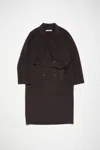 Acne Studios Double-breasted Wool Coat In Anthracite Grey