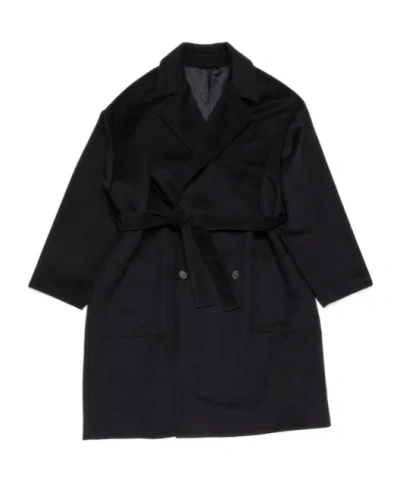 Acne Studios Double-breasted Wool Coat In Black