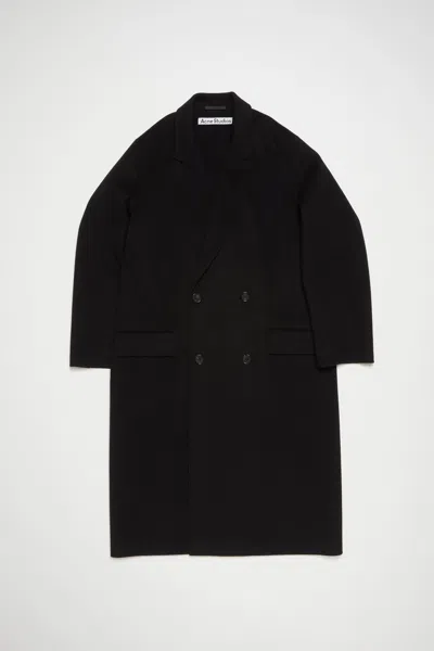 Acne Studios Dojack Double Wool Coat In Black