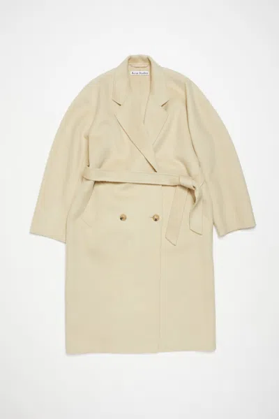 Acne Studios Felted Coat In Clay Beige