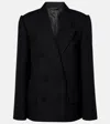 Acne Studios Double-breasted Wool Suit Jacket In Black