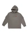 Acne Studios Double Layer Hoodie In Gray