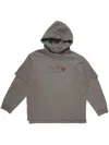Acne Studios Double Layer Hoodie In Grey