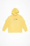 Acne Studios Double-layered Hoodie In Yellow