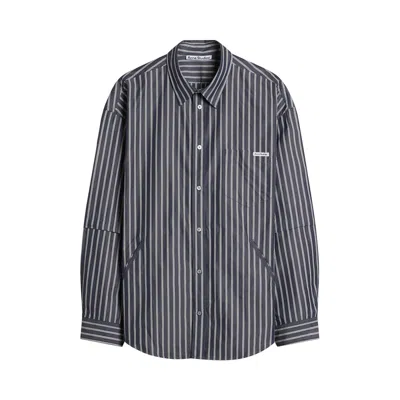 Pre-owned Acne Studios Double Sleeve Striped Shirt 'blue/white' | Men's Size 52