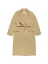 Acne Studios Double-breasted Belted Coat In Brown