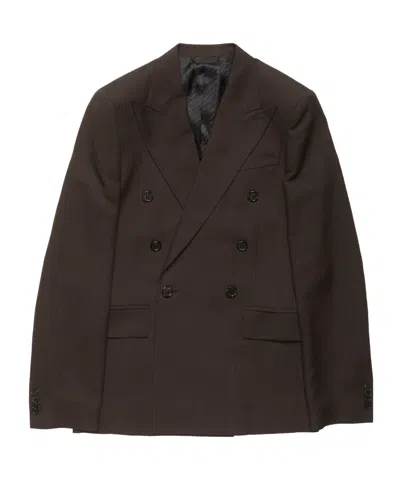 Acne Studios Double-breasted Suit Jacket In Brown