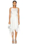 Acne Studios Asymmetric Lace-trimmed Satin Minidress In White