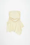 Acne Studios Plissé Ruched Midi Skirt In Warm White