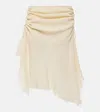 Acne Studios Off-white Draped Midi Skirt In White