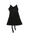 Acne Studios Draped Asymmetric Minidress In Black
