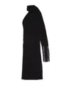 Acne Studios Draped Fringe Dress In Black