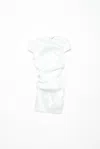 Acne Studios Draped T-shirt Dress In Optic White