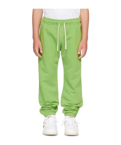 Acne Studios Kids Green Patch Sweatpants In Herb Green