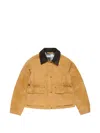 Acne Studios Drawstring Collar Jacket In Brown