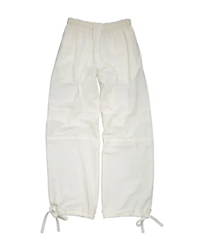 Acne Studios Drawstring-detail Palazzo Pants In White